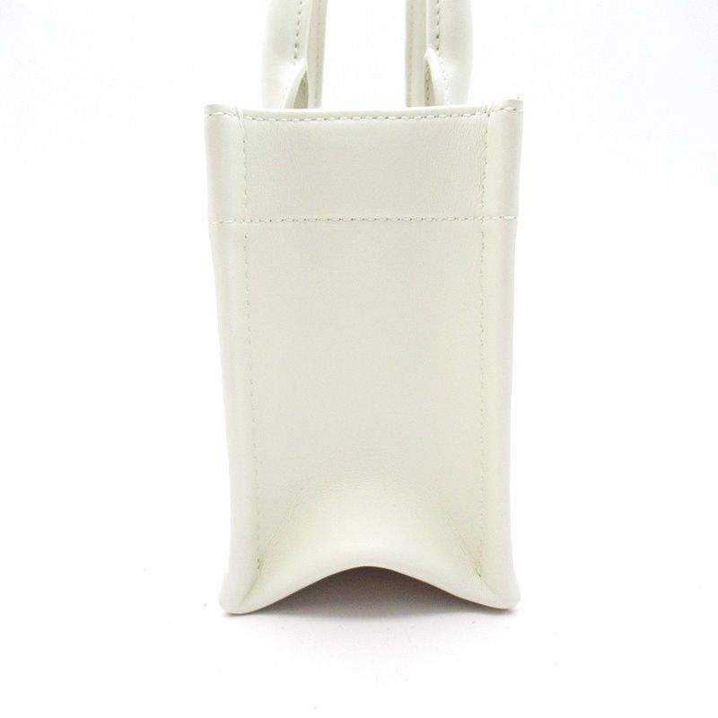 Dior Book Tote Mini Macro Cannage Calfskin Handbag Lattewhite — view 5