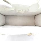 Dior Book Tote Mini Macro Cannage Calfskin Handbag Lattewhite — view 6