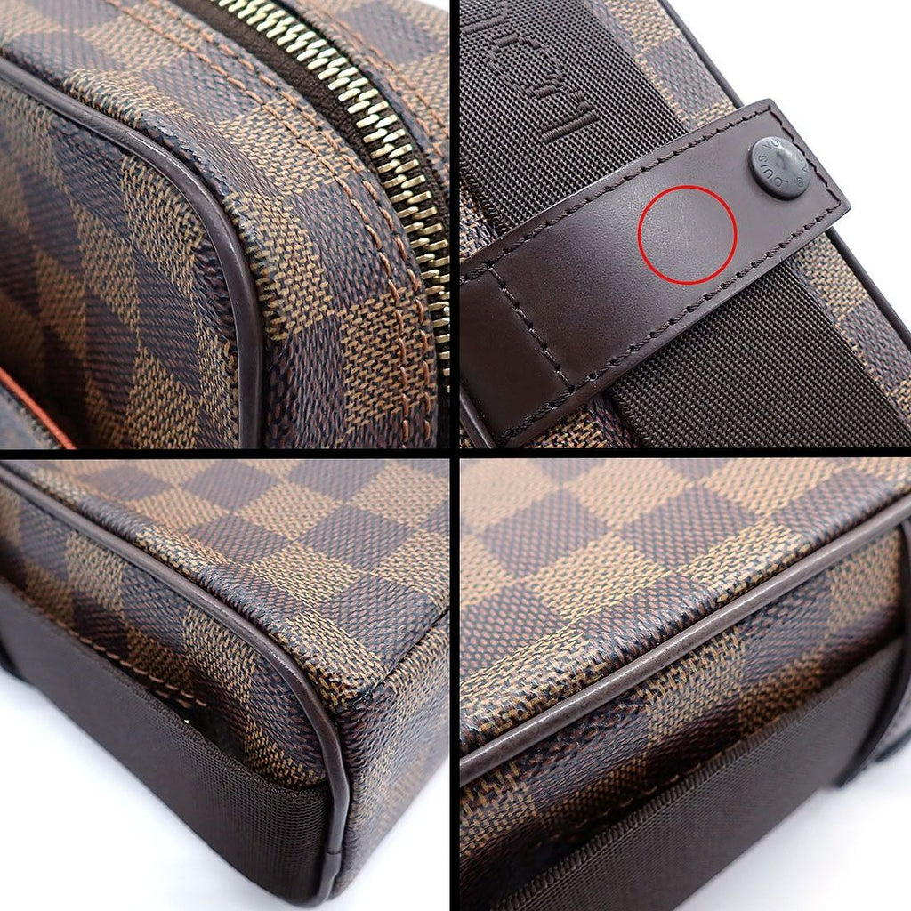 Louis Vuitton Shoulder Bag Olaf PM Brown Damier Ebene Canvas Leather Gold — view 8