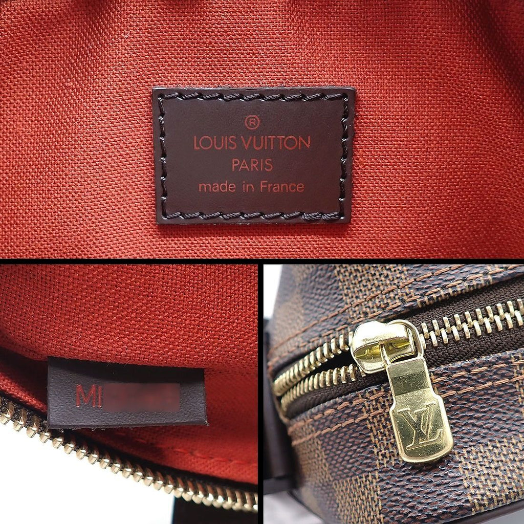 Louis Vuitton Shoulder Bag Olaf PM Brown Damier Ebene Canvas Leather Gold — view 7