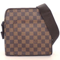 Louis Vuitton Shoulder Bag Olaf PM Brown Damier Ebene Canvas Leather Gold