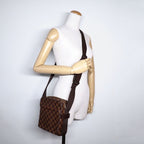 Louis Vuitton Shoulder Bag Olaf PM Brown Damier Ebene Canvas Leather Gold — view 9