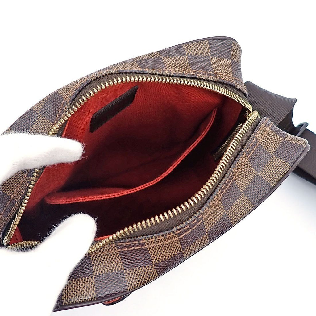 Louis Vuitton Shoulder Bag Olaf PM Brown Damier Ebene Canvas Leather Gold — view 6