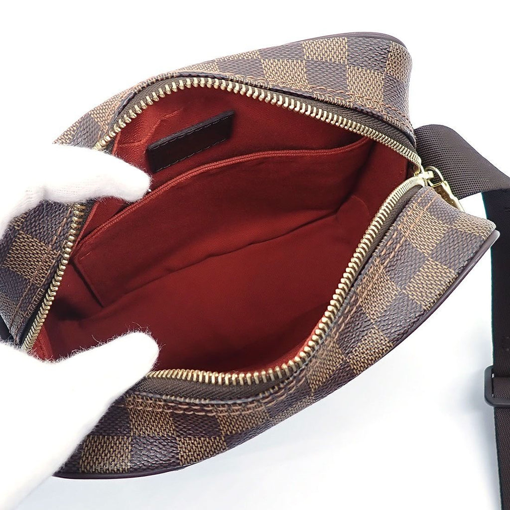 Louis Vuitton Shoulder Bag Olaf PM Brown Damier Ebene Canvas Leather Gold — view 5