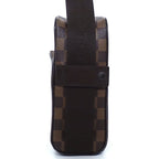 Louis Vuitton Shoulder Bag Olaf PM Brown Damier Ebene Canvas Leather Gold — view 3