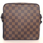 Louis Vuitton Shoulder Bag Olaf PM Brown Damier Ebene Canvas Leather Gold — view 2