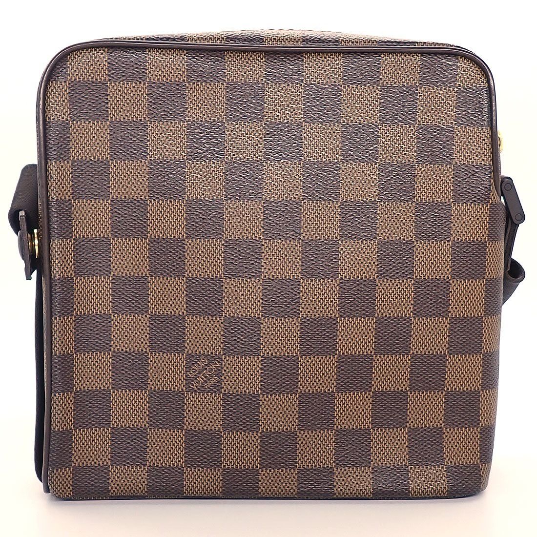 Louis Vuitton Shoulder Bag Olaf PM Brown Damier Ebene Canvas Leather Gold — view 2