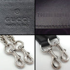 Gucci Shoulder Bag GG Matelasse Black Purple Nylon Leather Silver — view 7