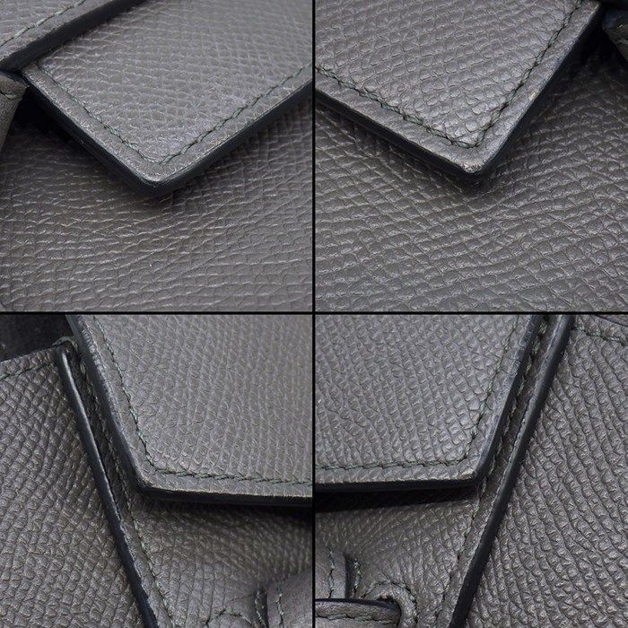 Celine Shoulder Bag Nano Gray Calfskin Gold — view 8