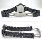 Chanel Watch 8 Points Diamond Index Black Dial Ceramic SS Quartz Analog — view 3
