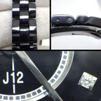 Chanel Watch 8 Points Diamond Index Black Dial Ceramic SS Quartz Analog — view 9