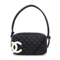 Chanel Shoulder Bag Cambo Line Pouch Black Pink Soft Calfskin