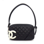 Chanel Shoulder Bag Cambo Line Pouch Black Pink Soft Calfskin