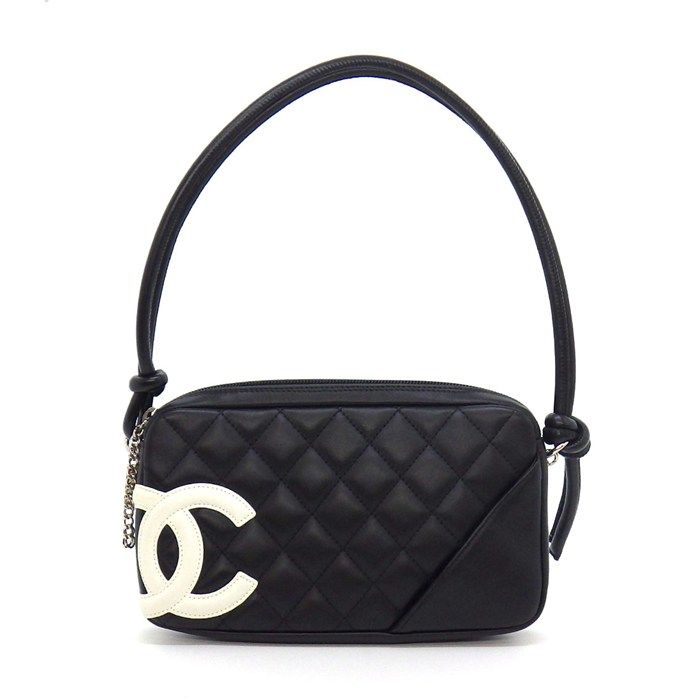 Chanel Shoulder Bag Cambo Line Pouch Black Pink Soft Calfskin