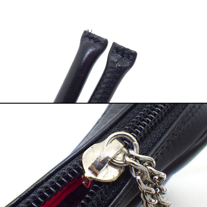 Chanel Shoulder Bag Cambo Line Pouch Black Pink Soft Calfskin — view 9