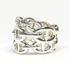 Hermes Ring Chaine D'ancre Enchainee GM 59 Silver — view 4