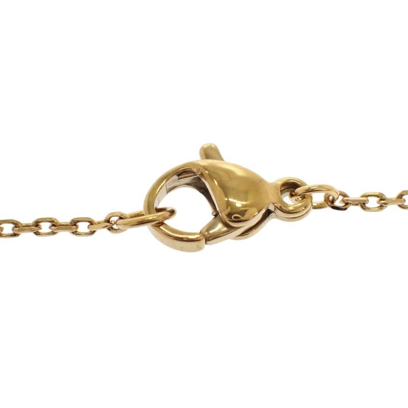 Hermes Mini Pop Pendant 55 Necklace Metal Brown Glasse Gold Simple Logo — view 9