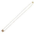 Hermes Mini Pop Pendant 55 Necklace Metal Brown Glasse Gold Simple Logo — view 5