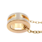 Hermes Mini Pop Pendant 55 Necklace Metal Brown Glasse Gold Simple Logo — view 7