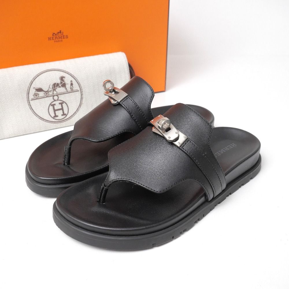 Hermes Empir Sandals 35 Kelly Buckle Thong