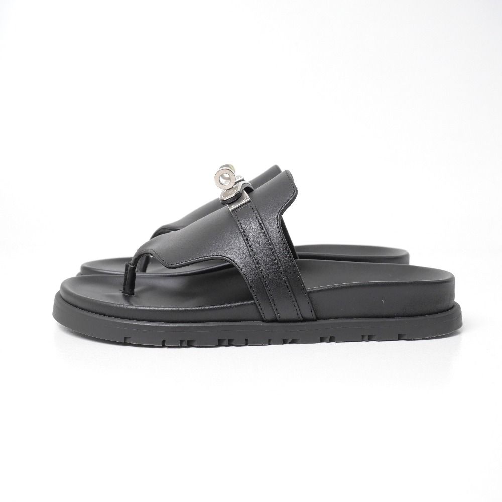 Hermes Empir Sandals 35 Kelly Buckle Thong — view 2