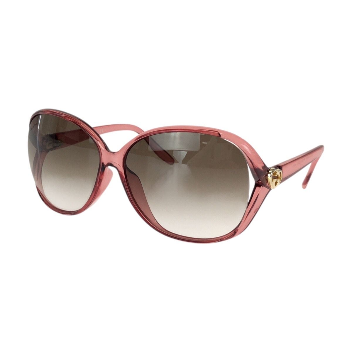 Gucci Brea Heart Pink Brown Gold Acetate Metal S Sunglasses Eyewear