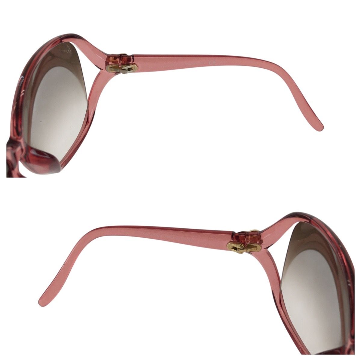 Gucci Brea Heart Pink Brown Gold Acetate Metal S Sunglasses Eyewear — view 5