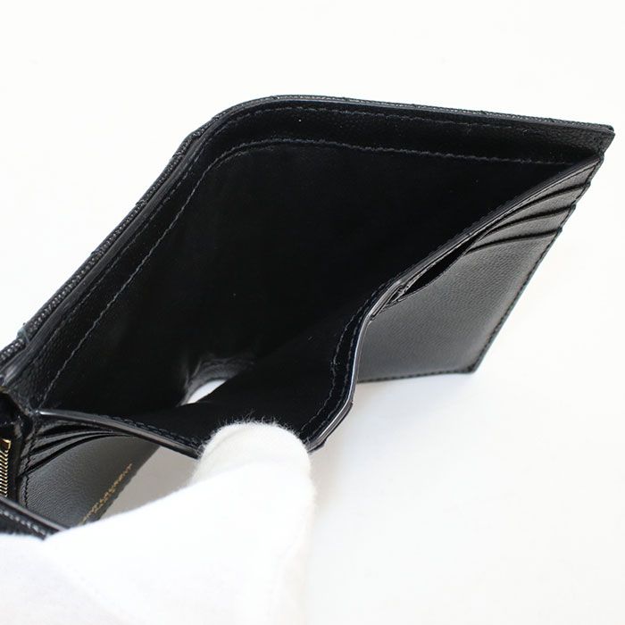 Saint Laurent Three Fold Wallet Monogram Bifold Calf — view 5