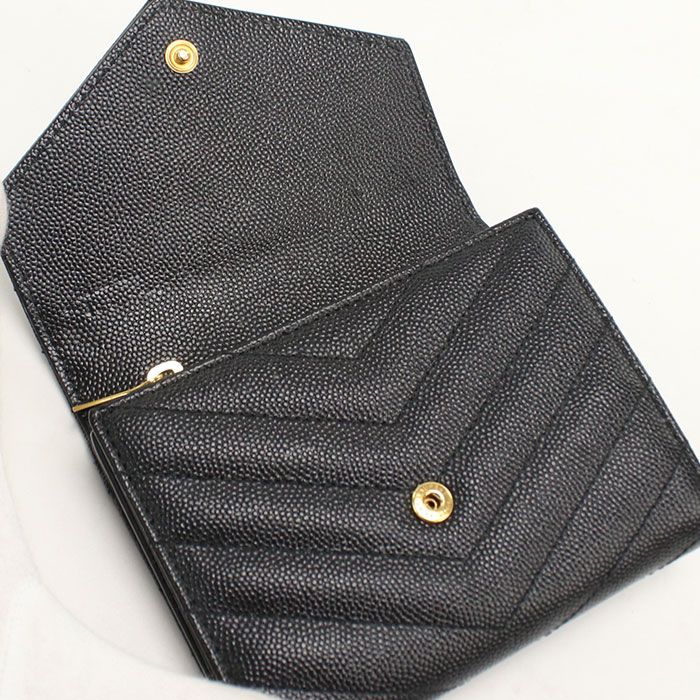 Saint Laurent Three Fold Wallet Monogram Bifold Calf — view 7