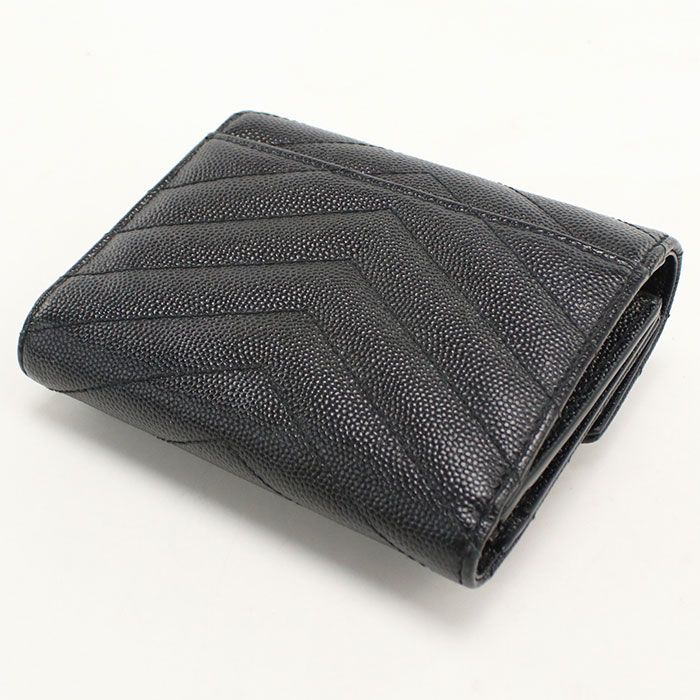 Saint Laurent Three Fold Wallet Monogram Bifold Calf — view 2