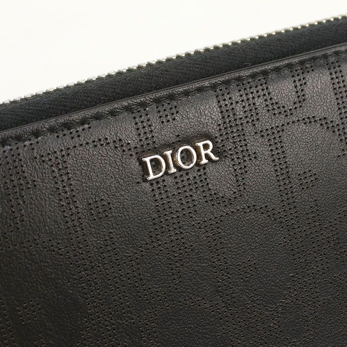 Dior Long Zip Wallet Oblique Zip Around Galaxy Leather — view 4