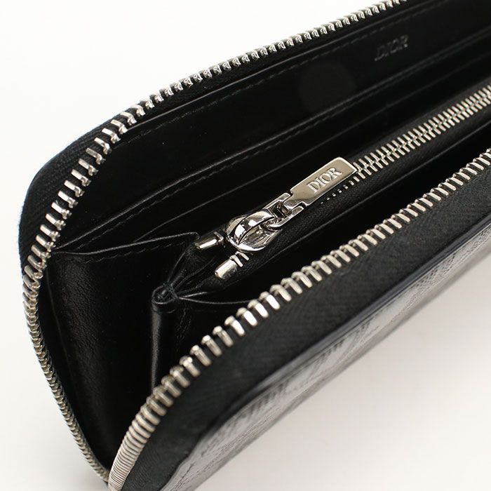 Dior Long Zip Wallet Oblique Zip Around Galaxy Leather — view 5