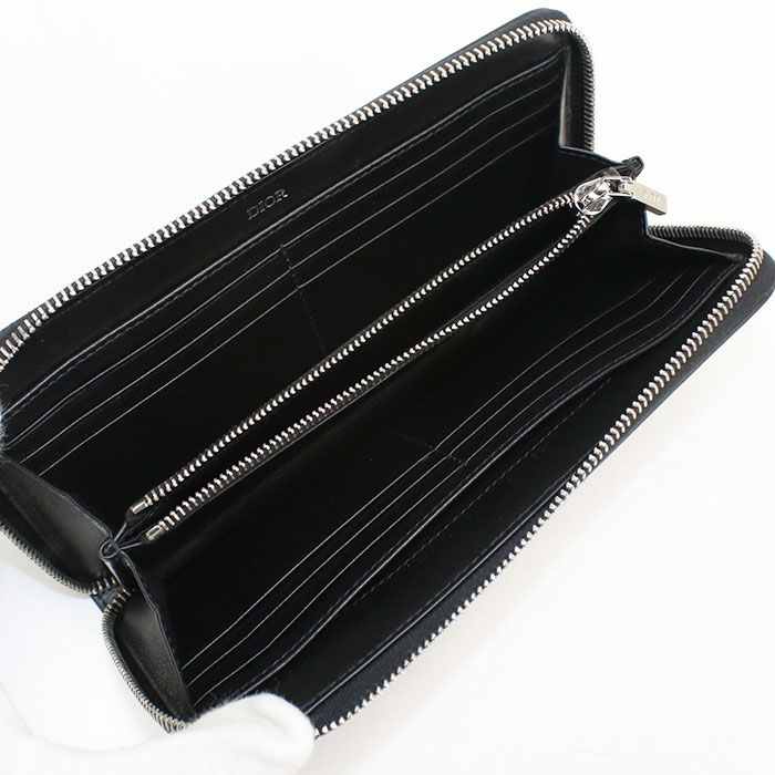 Dior Long Zip Wallet Oblique Zip Around Galaxy Leather — view 3