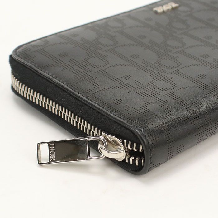 Dior Long Zip Wallet Oblique Zip Around Galaxy Leather — view 6
