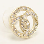 Chanel Rhinestone Earrings Metal — view 2