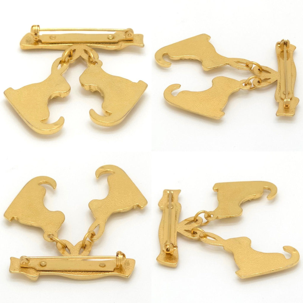 Hermes Skate Shoes Motif Brooch Gold — view 4