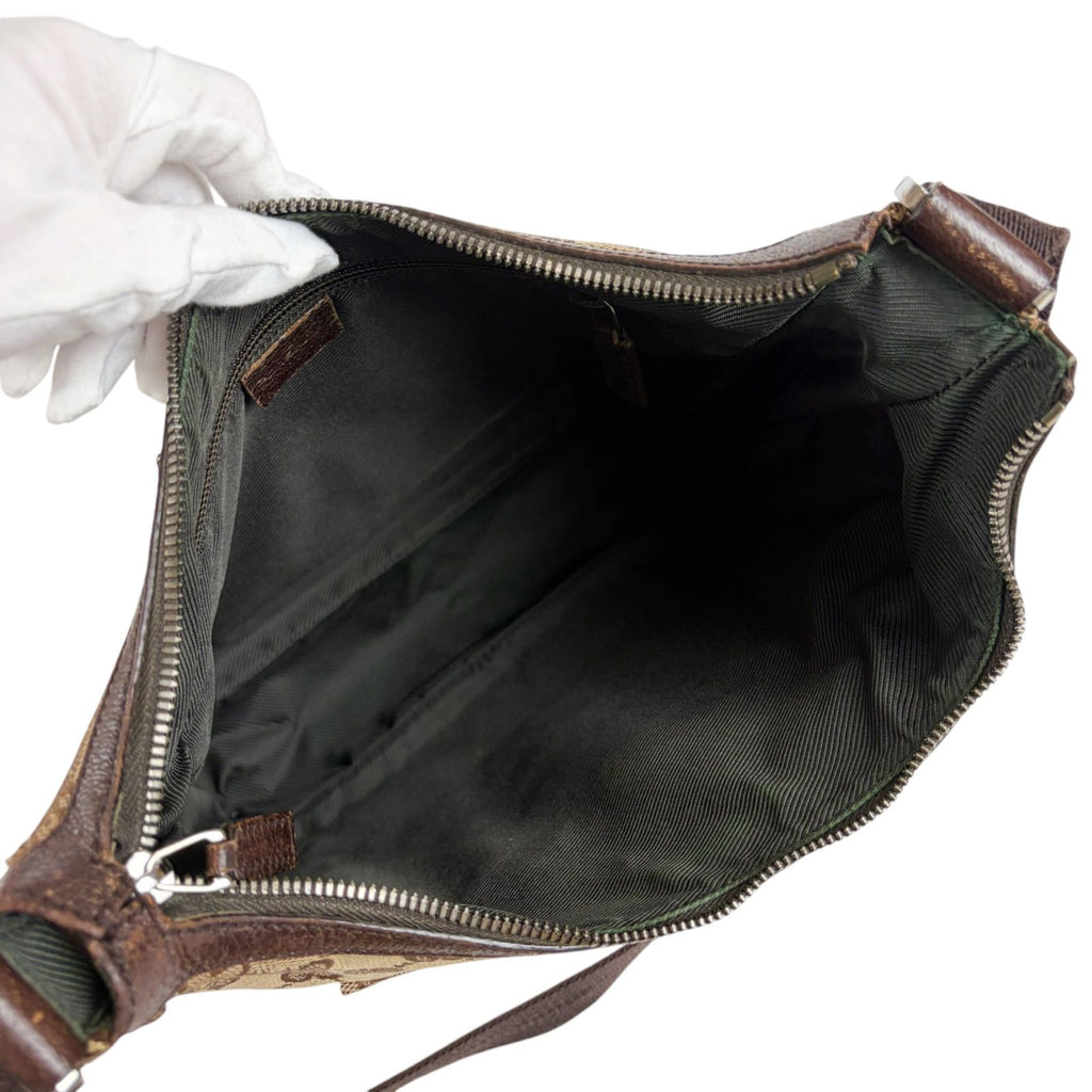 Gucci Shoulder Bag Brown Canvas GG Pattern — view 9