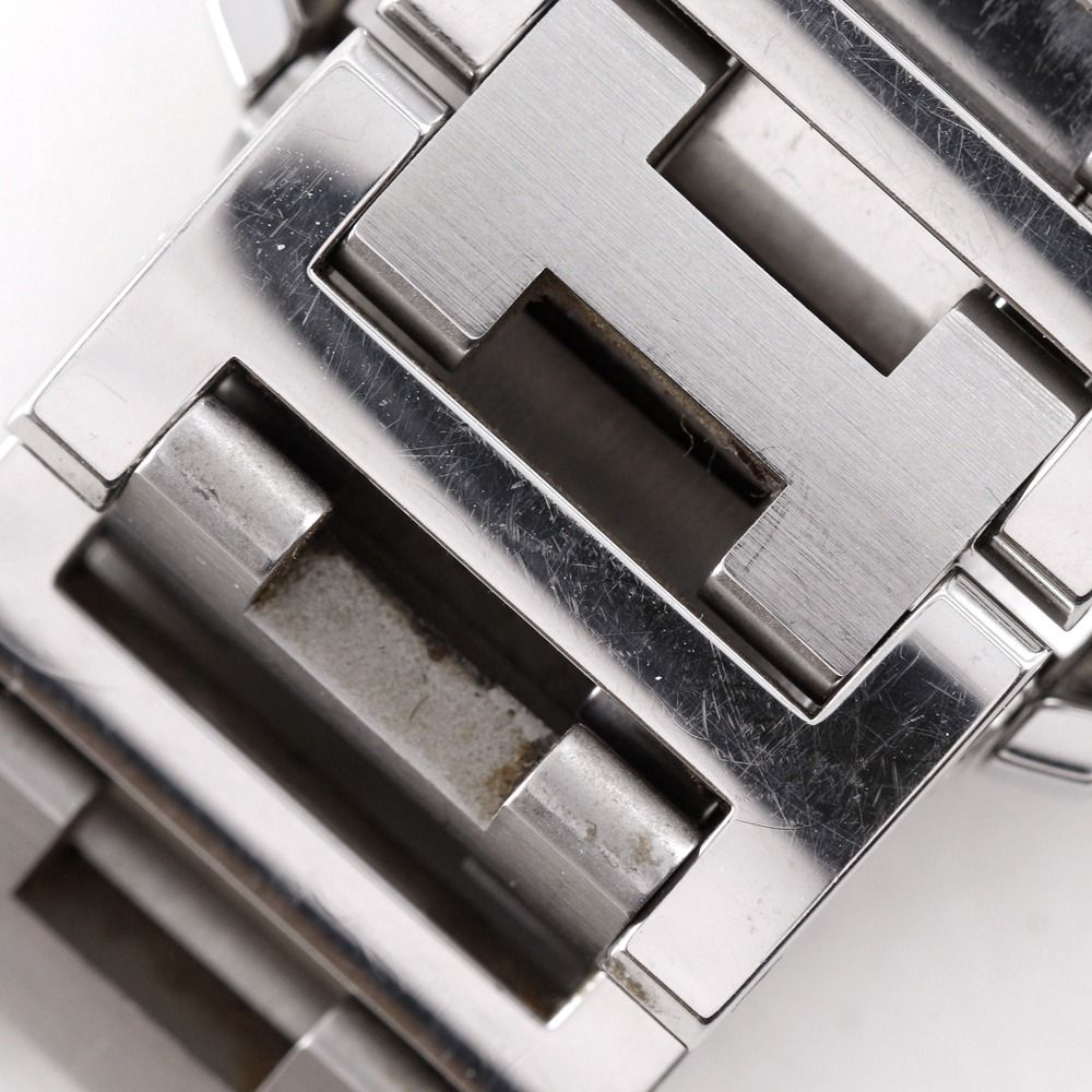 Hermes Clipper Chronograph Stainless Steel Silver Quartz Black Dial Watch — view 9