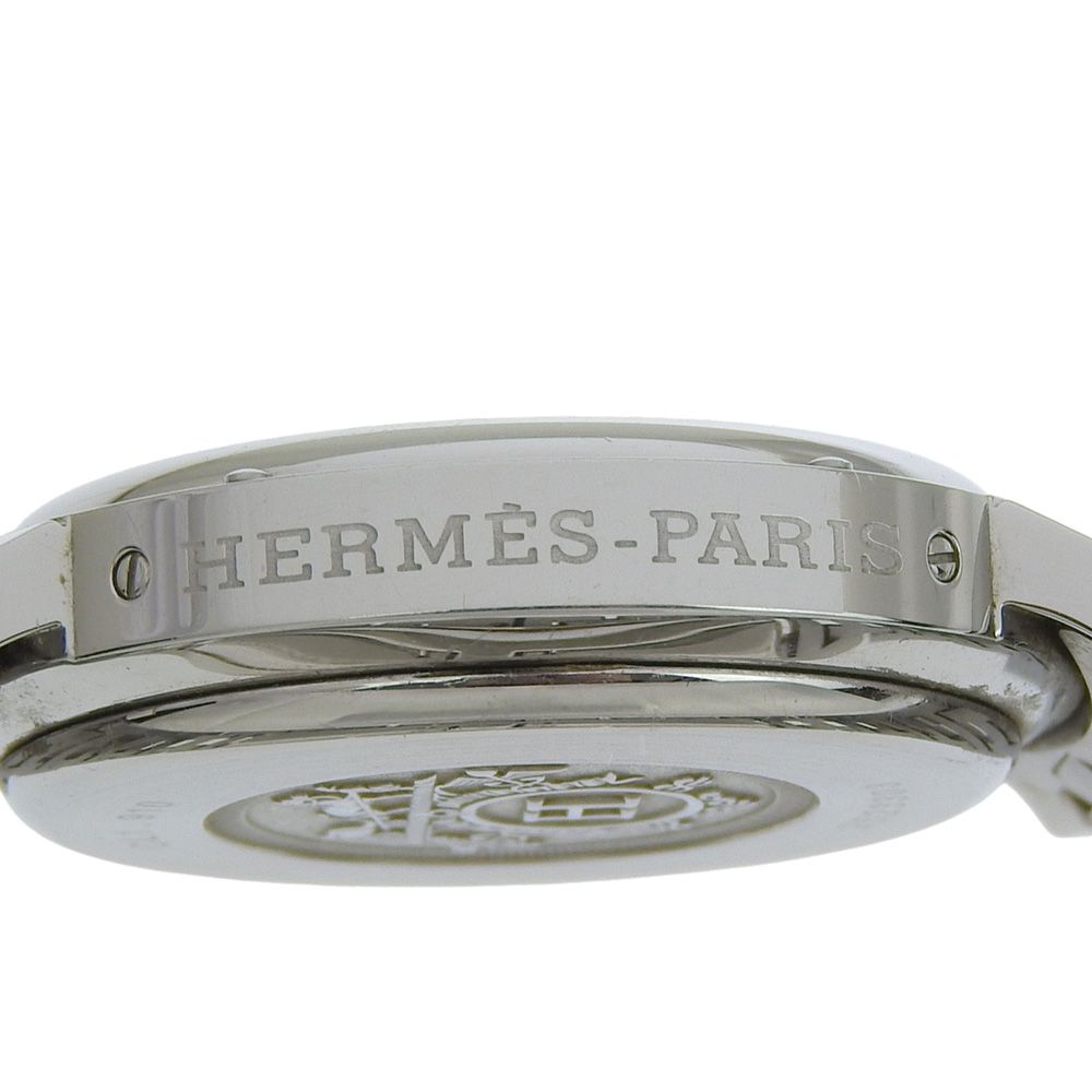 Hermes Clipper Chronograph Stainless Steel Silver Quartz Black Dial Watch — view 7