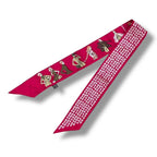 Hermes Scarf Silk Logo Dress Code Pink — view 3