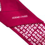 Hermes Scarf Silk Logo Dress Code Pink — view 7