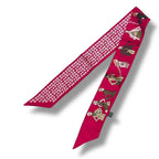 Hermes Scarf Silk Logo Dress Code Pink — view 2