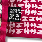 Hermes Scarf Silk Logo Dress Code Pink — view 4