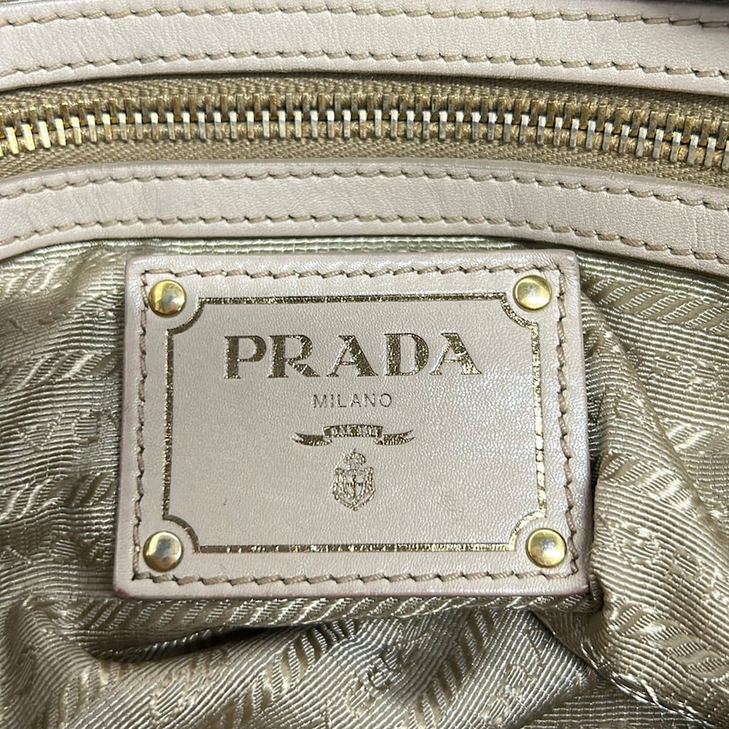 Prada Handbag Beige Leather — view 9