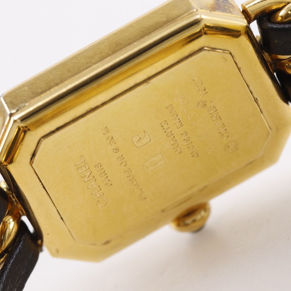 Chanel Premiere M Gold Plated Quartz Analog Display Black Dial Watch — view 9