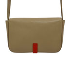 Celine Shoulder Bag Strap Clutch Beige Red Crossbody Leather — view 3