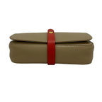 Celine Shoulder Bag Strap Clutch Beige Red Crossbody Leather — view 5