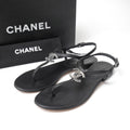 Chanel Sandals 36 Bijuu CC Logo Thong