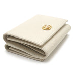 Gucci Marmont Compact Wallet White Leather — view 2