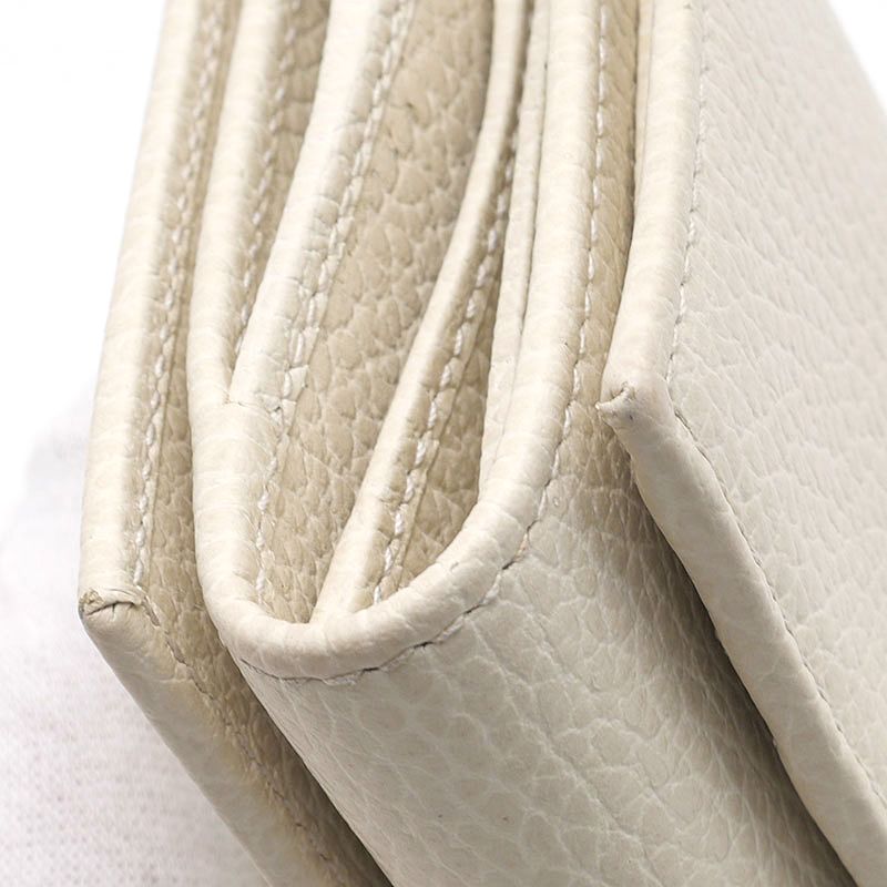 Gucci Marmont Compact Wallet White Leather — view 6